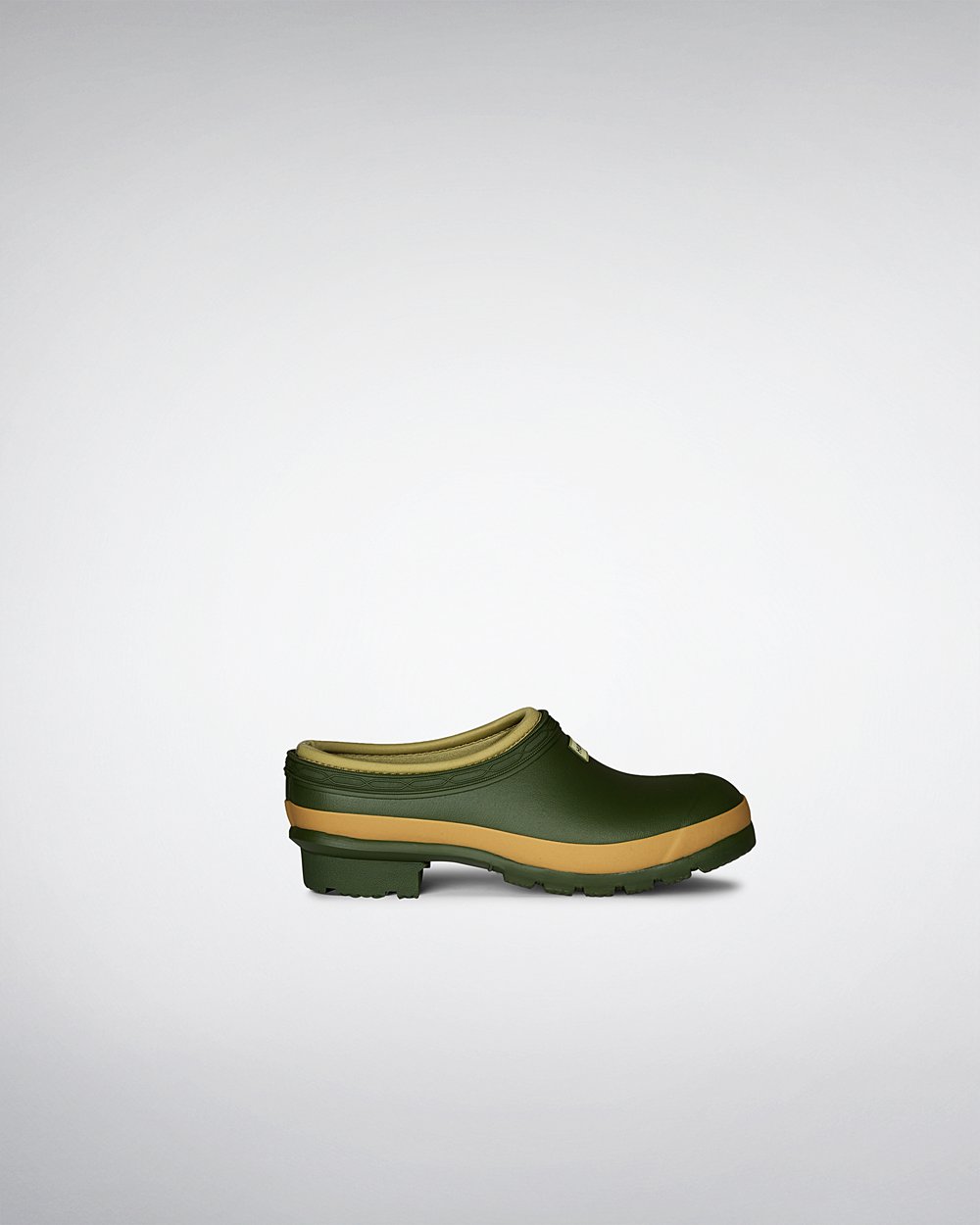 Womens Hunter Clogs Green - Gardener - 9650724-KW